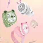Mini Fan Cartoon Watch, Small USB Rechargeable Wrist Fan, Handheld Desktop Fan, Mini Hand Held Cooling Fan, Mini Cartoon Wristband Fan, Children Travel Air Cooler, Cute Design Fan For Kids - Image 5