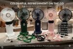 Foldable USB Neck Hanging Fan 5 Speed USB Fan Led Display Screen Rechargeable With Phone Stand - Image 3