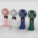 Foldable USB Neck Hanging Fan 5 Speed USB Fan Led Display Screen Rechargeable With Phone Stand - Image 8