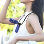 Foldable USB Neck Hanging Fan 5 Speed USB Fan Led Display Screen Rechargeable With Phone Stand - Image 9