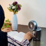 6in1 portable outdoor LED camping lantern with fan solar charge rechargeable light energy saving tent lamp flashlight - Image 3