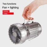6in1 portable outdoor LED camping lantern with fan solar charge rechargeable light energy saving tent lamp flashlight - Image 2