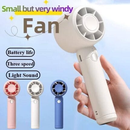 Portable Mini Handheld Fan, Turbo Fan, Rechargeable Hand Fan