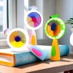 Rechargeable & Portable LED Lighting Mini Fan Electric Portable Mini Desk Fan - Image 5
