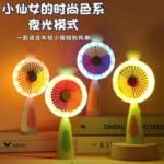 Rechargeable & Portable LED Lighting Mini Fan Electric Portable Mini Desk Fan