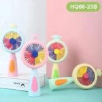 Rechargeable & Portable LED Lighting Mini Fan Electric Portable Mini Desk Fan - Image 4