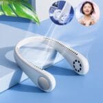 Wearable Neck Fan & Air Purifier | USB Rechargeable 3-Speed Personal Cooler for Indoor Outdoor Travel