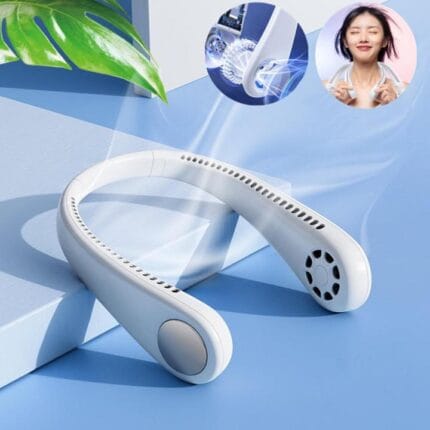 Wearable Neck Fan & Air Purifier | USB Rechargeable 3-Speed Personal Cooler for Indoor Outdoor Travel