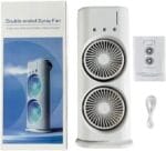 Mini Double Head Mist Fan with LED Light & Humidifier | Portable USB Air Cooler for Home Office Travel - Image 5