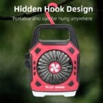 Multipurpose Rechargeable Desk & Camping Fan with LED Light, Flashlight & Power Bank - Image 9